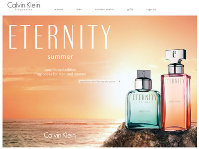 Calvin Klein Eternity for Men Summer 2012 website