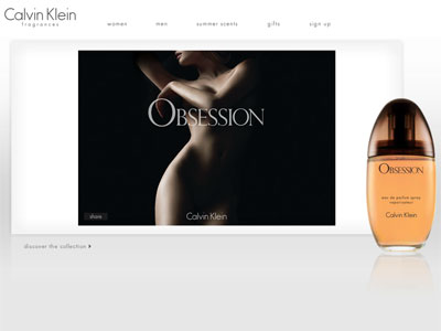 Calvin Klein Obsession website