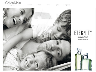 Calvin Klein Eternity Website