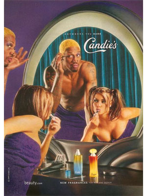 Candie's Men fragrances, Carmen Electra Dennis Rodman 1999