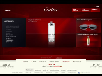 Cartier Baiser Vole website