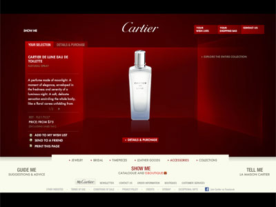 Cartier de Lune website