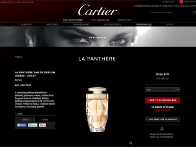 Cartier La Panthere Legere Website