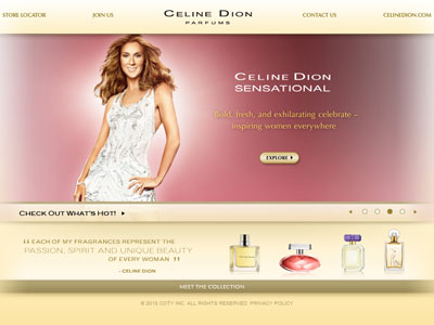Celine Dion Belong website