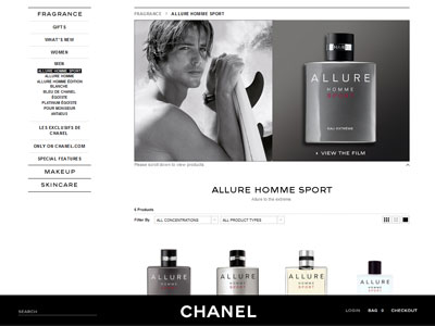Chanel Allure Homme Sport Website