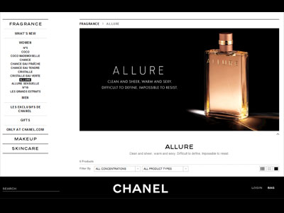 Chanel Allure website