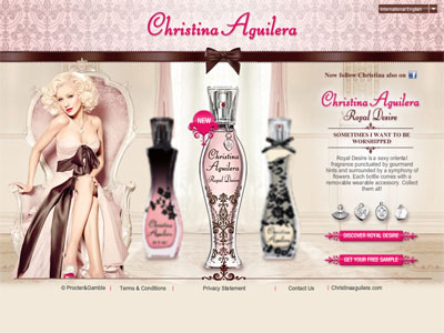 Christina Aguilera Royal Desire website