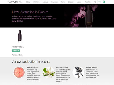 Clinique Aromatics in Black Website