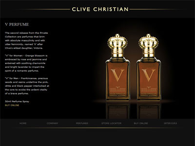 Clive Chrisian V for Men website