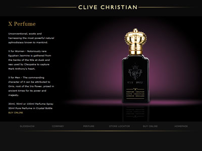 Clive Chrisian X for Men website