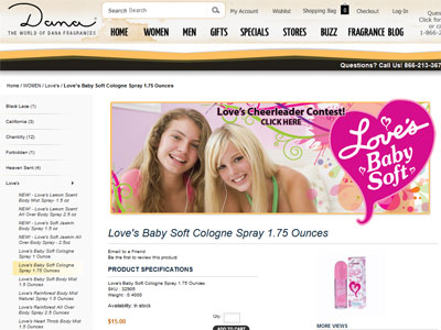 Love's Baby Soft website