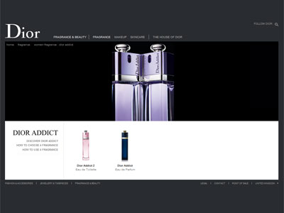Dior Addict to Life website