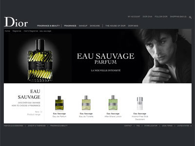 Dior Eau Sauvage Parfum website