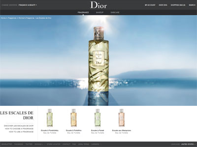 Dior Escale a Parati website
