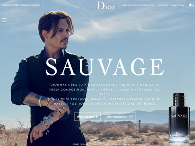 Dior Sauvage Website