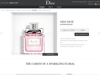 Miss Dior Blooming Bouquet website