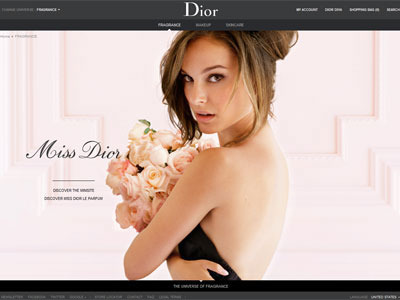 Miss Dior website