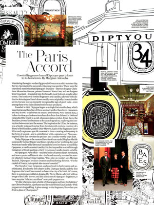 Diptyque Eau Capitale Perfume Elle editorial