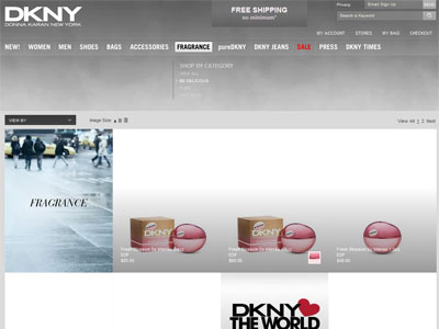 DKNY Be Delicious Eau So Intense website