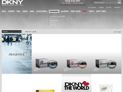 DKNY Be Delicious Heart the World website