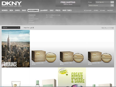 DKNY Golden Delicious website
