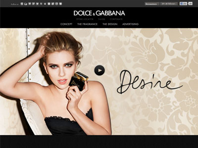 Dolce & Gabbana The One Desire website