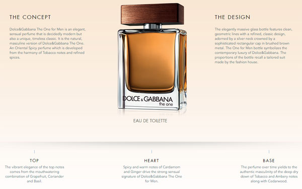 Dolce & Gabbana The One for Men website
