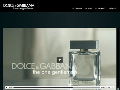 Dolce & Gabbana The One Gentleman website