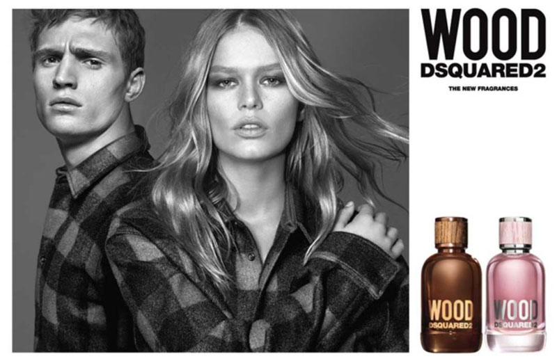 Dsquared2 Wood for Him Fragrance Ad with Julian Schneider and Anna Ewers