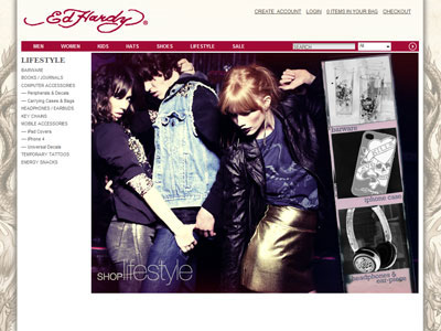 Ed Hardy Skulls & Roses for Her website