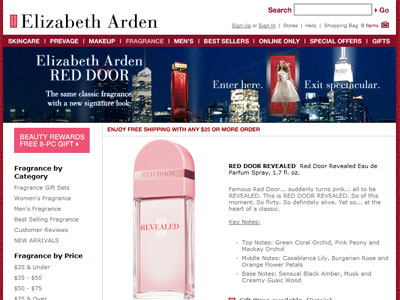 Red Door Revealed Elizabeth Arden website