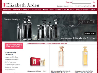 5th Avenue After Five Elizabeth Arden website
