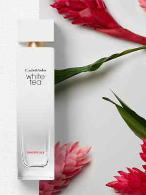 Elizabeth Arden White Tea Ginger Lily perfume ad 2021