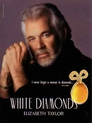 Elizabeth Taylor White Diamonds perfume Kenny Rogers