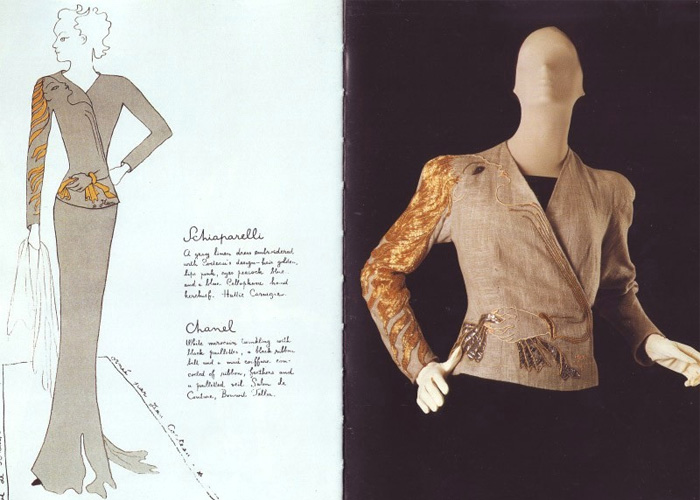 Elsa Schiaparelli and Jean Cocteau's embroidered jacket collaboration, 1937