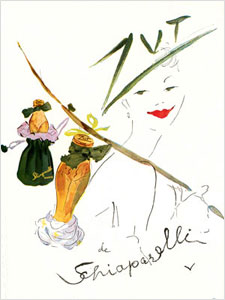 Elsa Schiaparelli Zut Perfume, ad by Marcel Vertes 1951