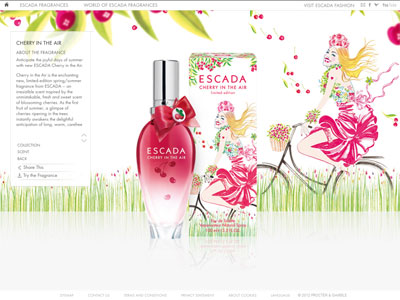 Escada Cherry in the Air website