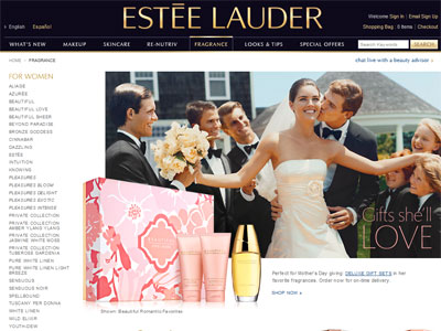 Estee Lauder Beautiful website