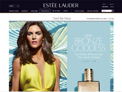 Estee Lauder Bronze Goddess 2013 website