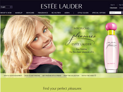Estee Lauder Pleasures Eau Fraiche website