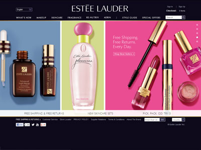 Estee Lauder Pleasures Pop website
