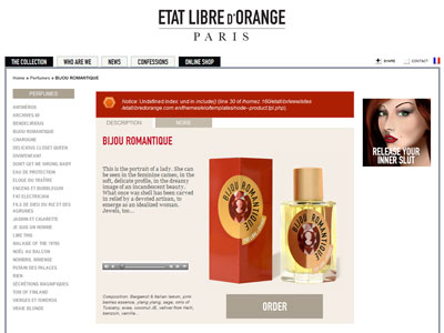 Etat Libre d'Orange Bijou Romantique website