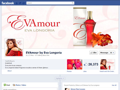 Eva Longoria EVAmour website