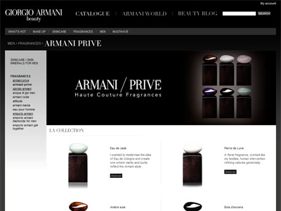 Armani Prive Ambre Soie website