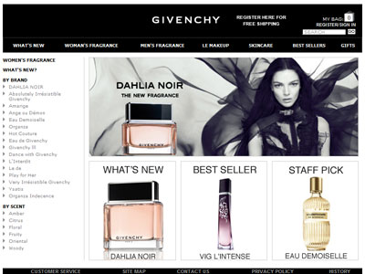 Givenchy Dahlia Noir Eau de Toilette website