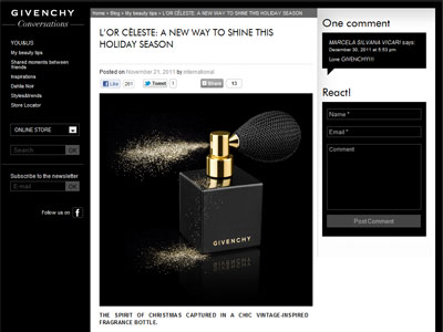 Givenchy L'Or Celeste website