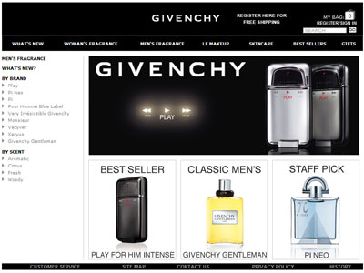 Givenchy Play Sport website