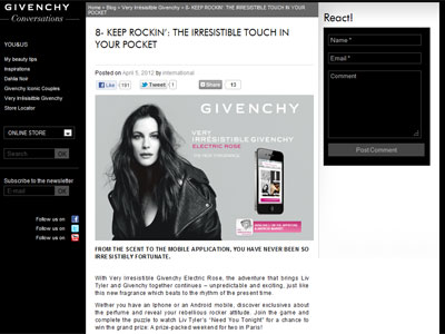 Givenchy Very Irresistible Electric Rose website