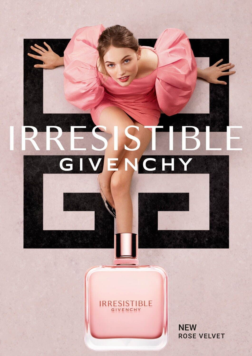 Givenchy Irresistible Rose Velvet Fragrance Collection model Fran Summers