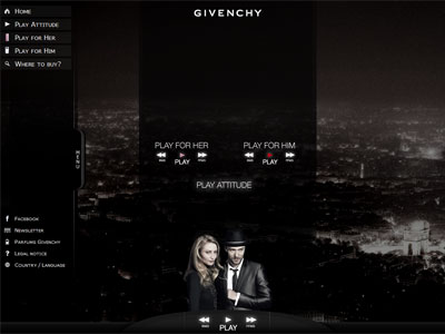 Givenchy Play for Her website